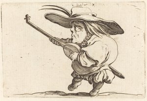 De Luitspeler, c.1622 door Jacques Callot